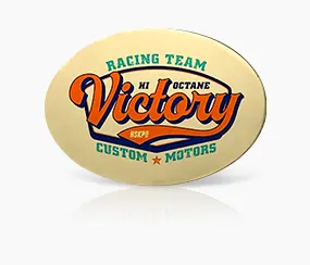 Racing Team Metal Name Tag