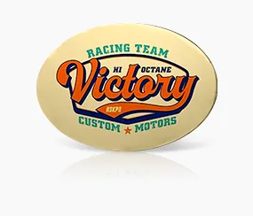 Racing Team Metal Name Tag