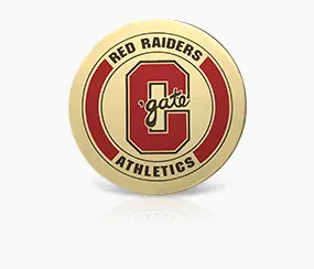 Red Raiders Athletics Metal Name Tag
