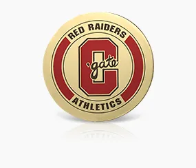 Red Raiders Athletics Metal Name Tag