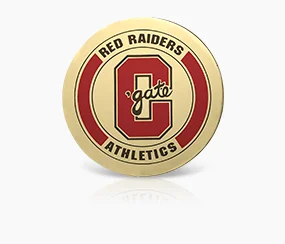 Red Raiders Athletics Metal Name Tag