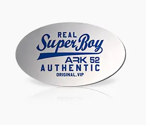 Super Boy Metal Name Tag