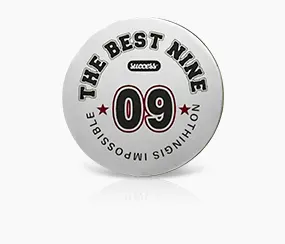 The Best Nine Metal Name Tag