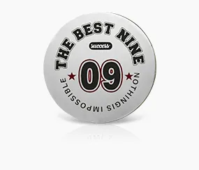 The Best Nine Metal Name Tag