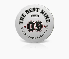 The Best Nine Metal Name Tag