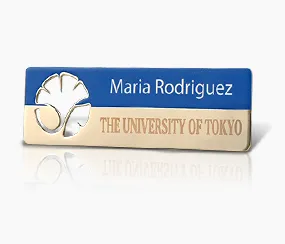 University Metal Name Tag