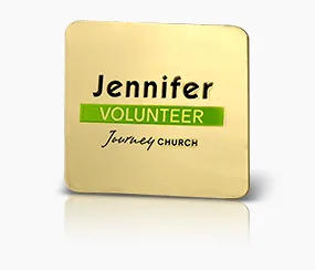 Volunteer Metal Name Tag