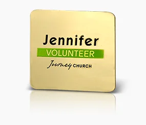 Volunteer Metal Name Tag