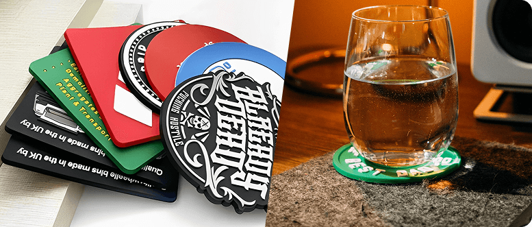 custom PVC coasters
