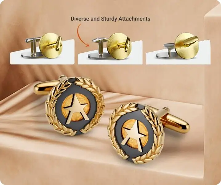 Personalized Cufflinks with Attachment