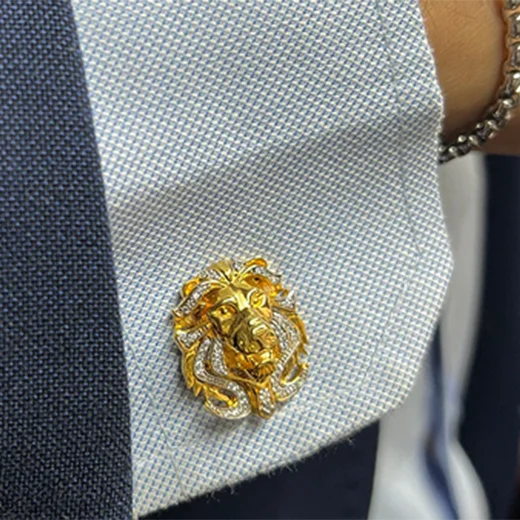 Custom 3D Cufflinks with Diamond