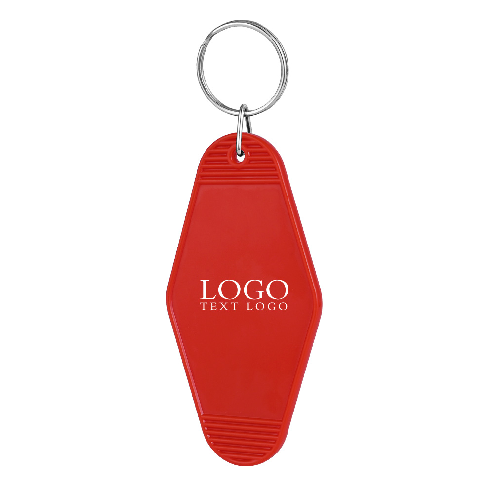 Promo Motel Key Tag red with logo