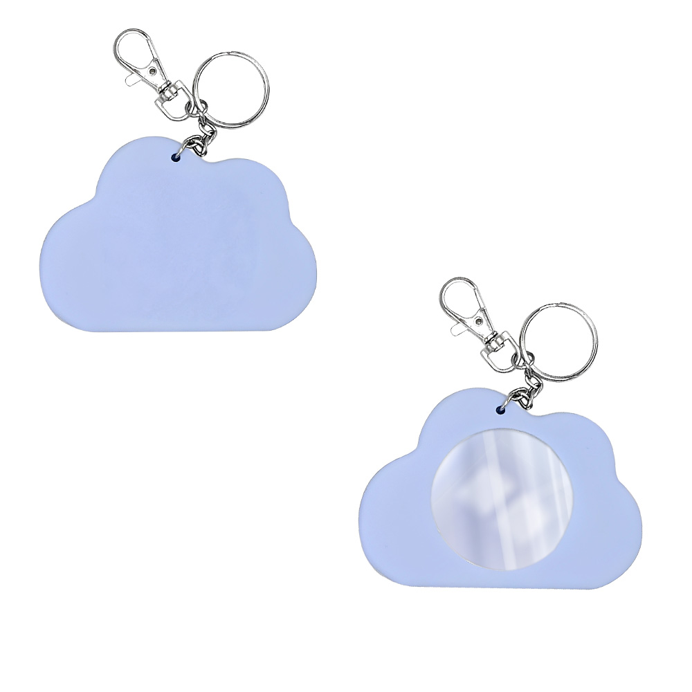 Zipper Coin Purse Bag Cloud Mirror Keychain combination chart