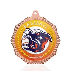 2-5 inches Baseball Champion Medal