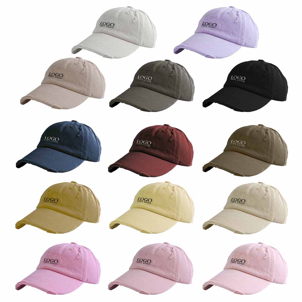 Kids' Washed Distressed Baseball Hats SUM