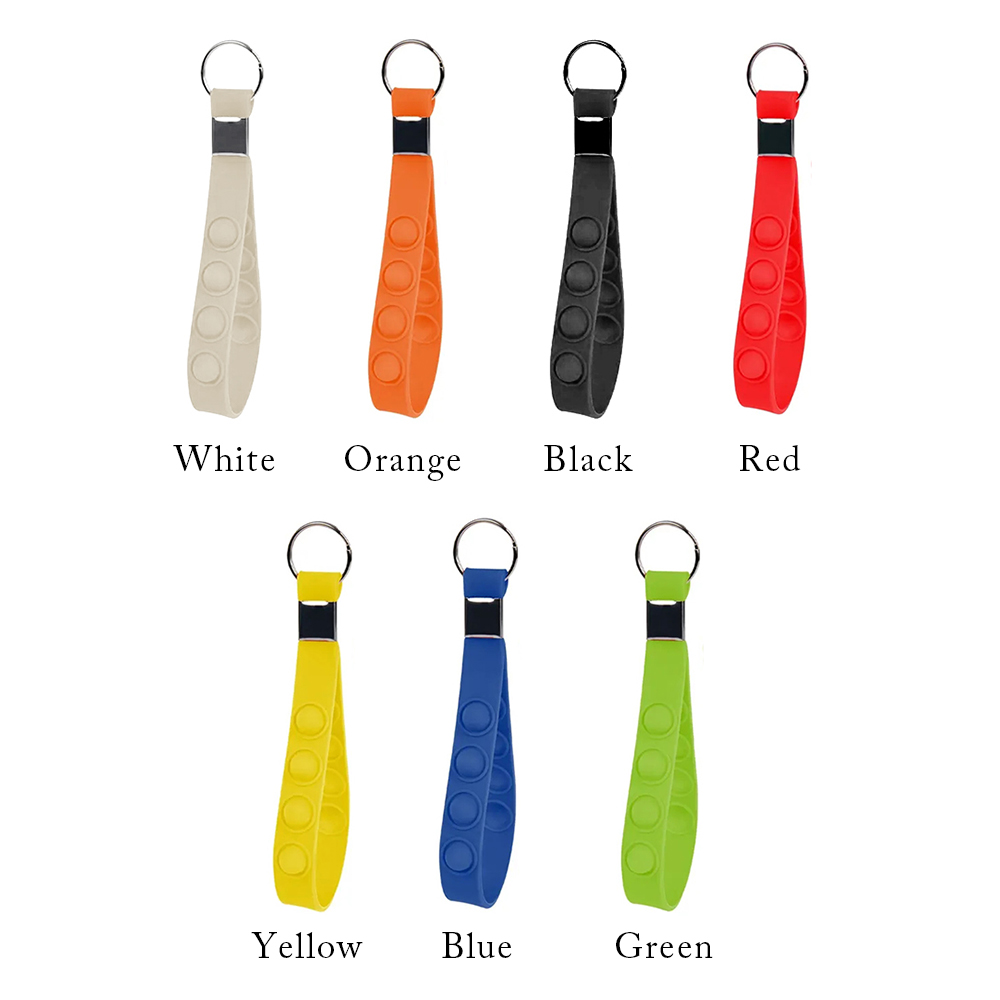 Push Pop Stress Reliever Keychain With Logo Display