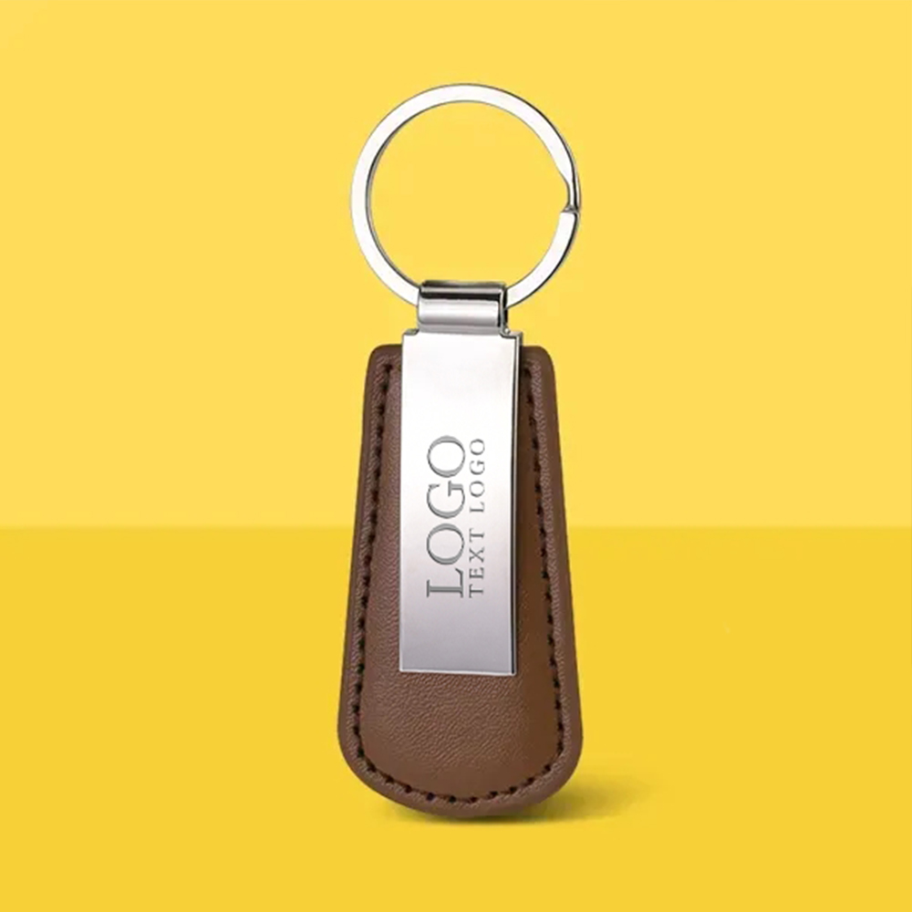 Custom Vegan Leather Drop Shaped Keychain Custom Vegan Leather Drop Shaped Keychain