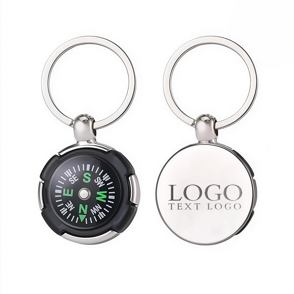 Promo Mini Compass Keychain With Logo