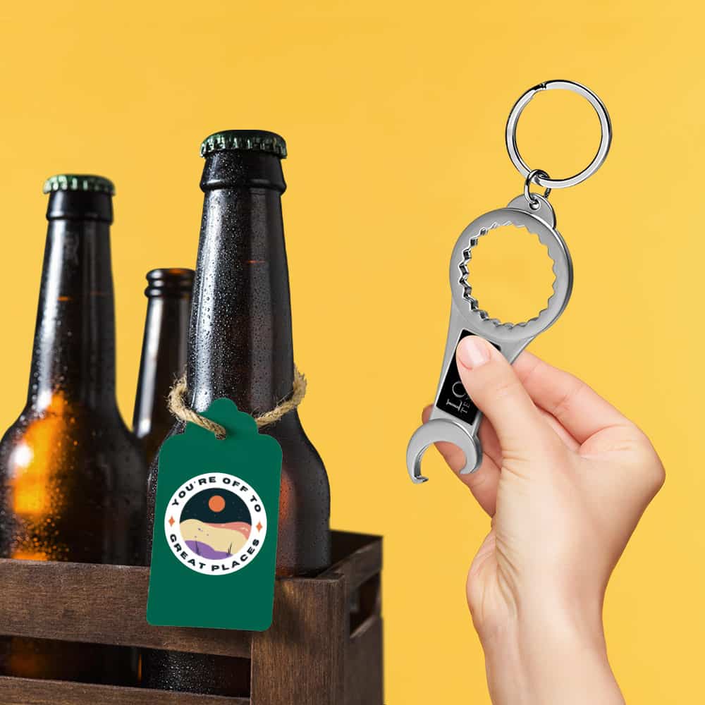 2-in-1 Bottle Opener Key Chains With Logo