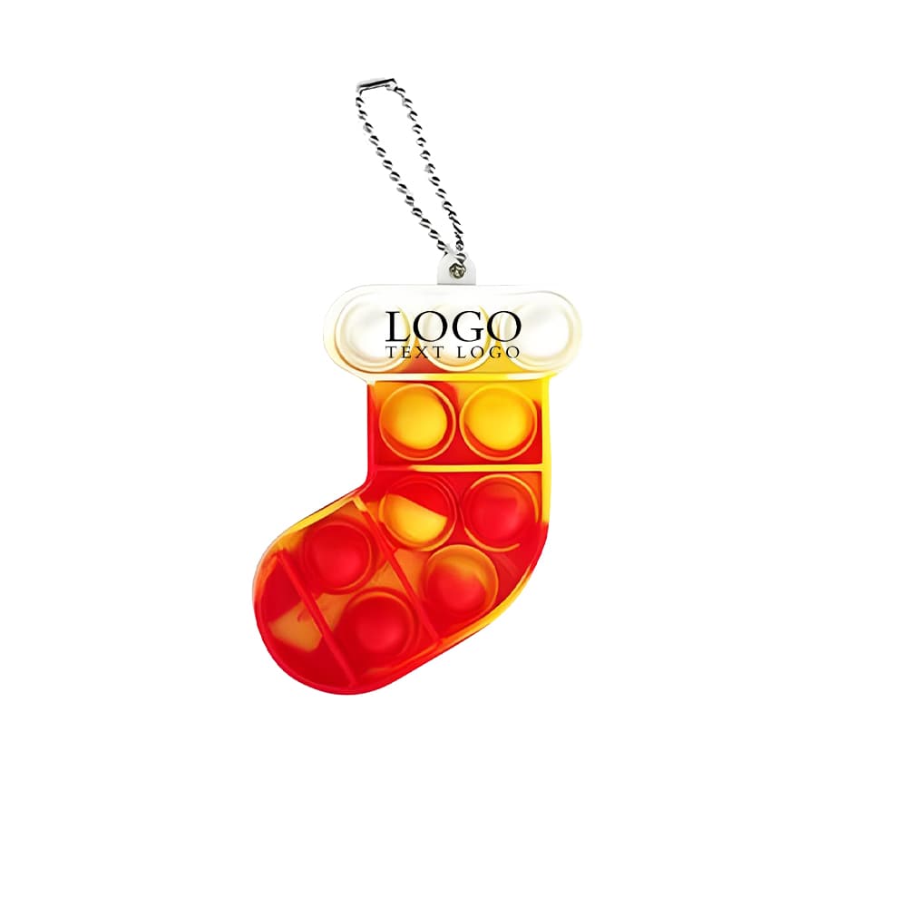 Christmas Pop Bubble Toy Keychain Orange