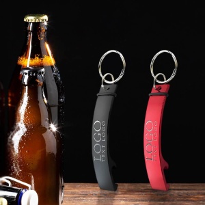 Metal Keychains - Custom Curve Aluminum Bottle Opener