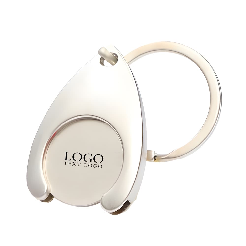Shopping Trolley Token Coin Keychain with Logo