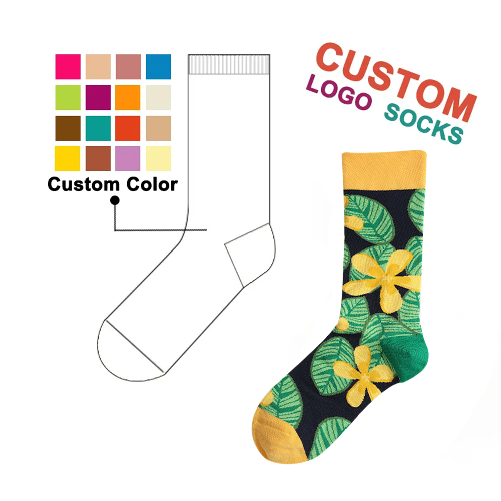 Casual Heat Transfer Custom Crew Socks Casual Heat Transfer Custom Crew Socks