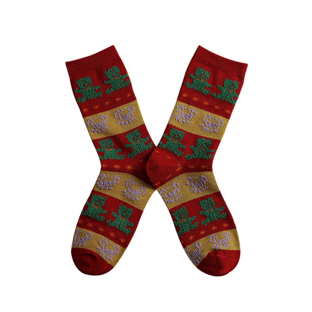 Custom Christmas Cotton Crew Socks-3