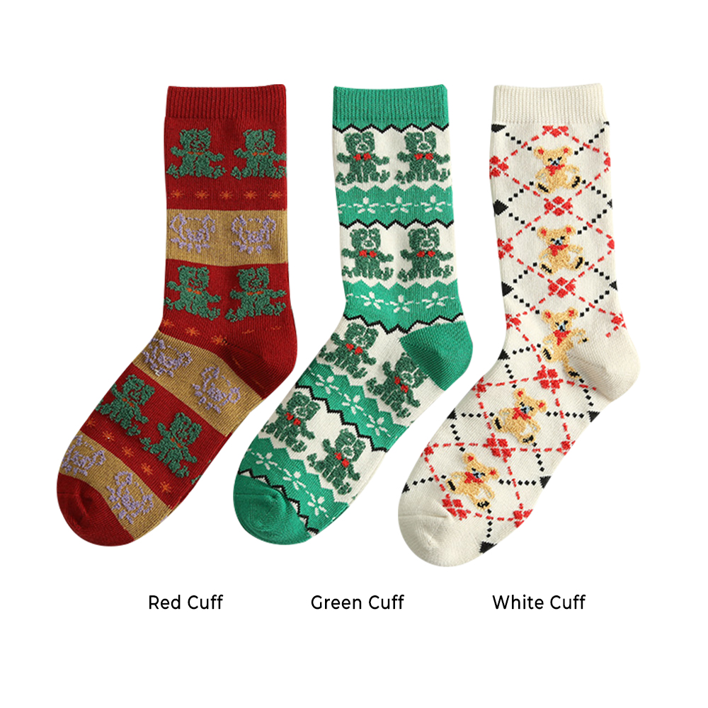 Custom Christmas Cotton Crew Socks-5