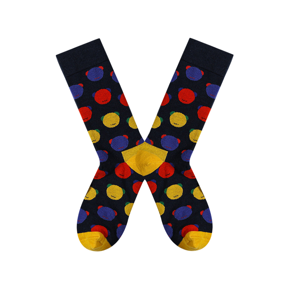 Custom Jacquard Bear Head Pattern Dress Socks-3 Custom Jacquard Bear Head Pattern Dress Socks-3