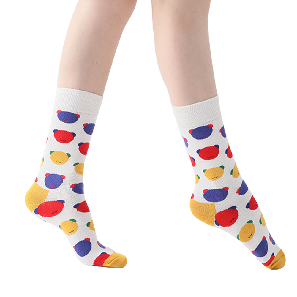 Custom Jacquard Bear Head Pattern Dress Socks-4-4 Custom Jacquard Bear Head Pattern Dress Socks-4-4