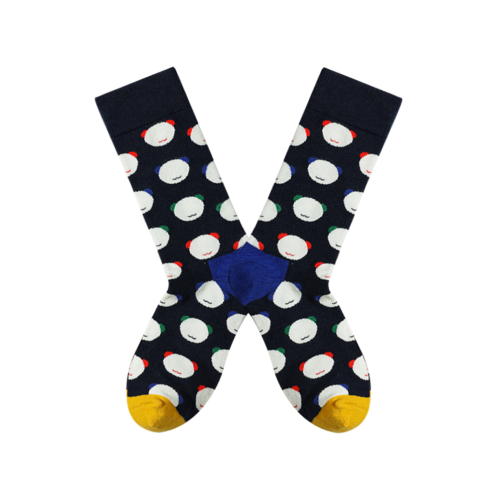 Custom Jacquard Bear Head Pattern Dress Socks-4 Custom Jacquard Bear Head Pattern Dress Socks-4