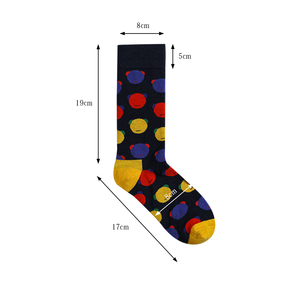Custom Jacquard Bear Head Pattern Dress Socks-6 Custom Jacquard Bear Head Pattern Dress Socks-6