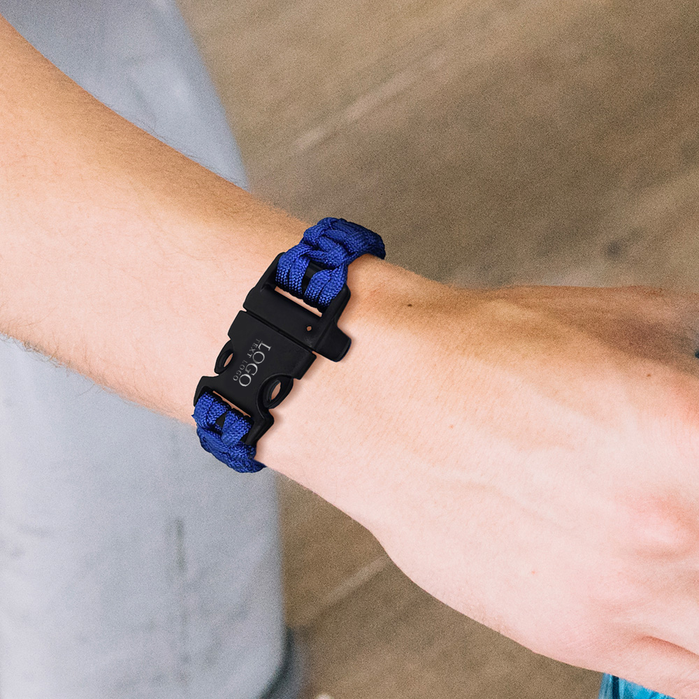 Survival Paracord Bracelet with Whistle-8