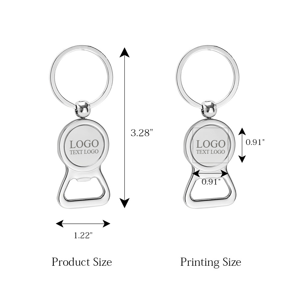Metal Chrome Bottle Opener Keychains-4 Metal Chrome Bottle Opener Keychains-4