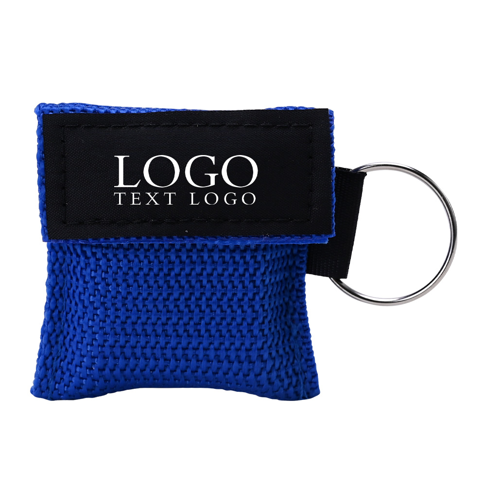 Cpr Face Shield Mask Keyring Yellow With Logo