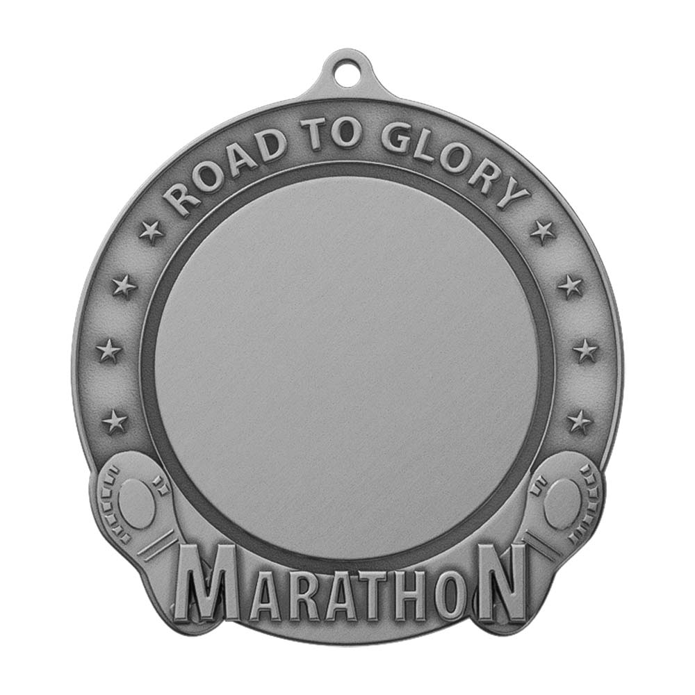 10K Run Unity Medal Antique Silver