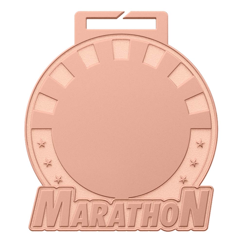 Custom Finisher Marathon Medal Shiny Copper Custom Finisher Marathon Medal Shiny Copper