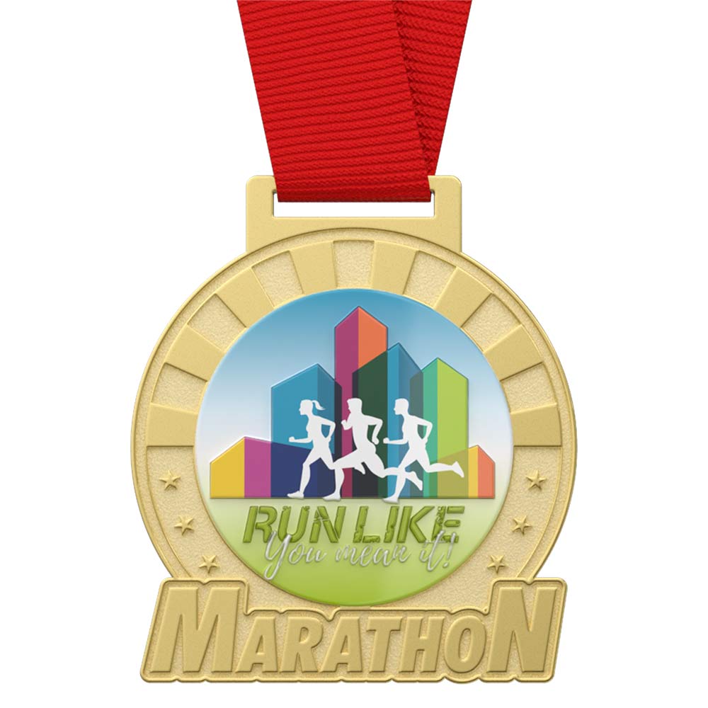 City Marathon Medal with ribbon City Marathon Medal with ribbon