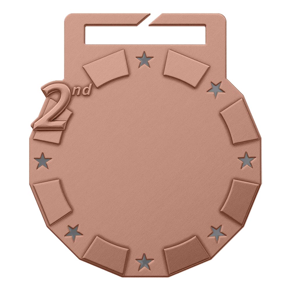 2nd Place Dream and Passion Soccer Medal Antique Copper