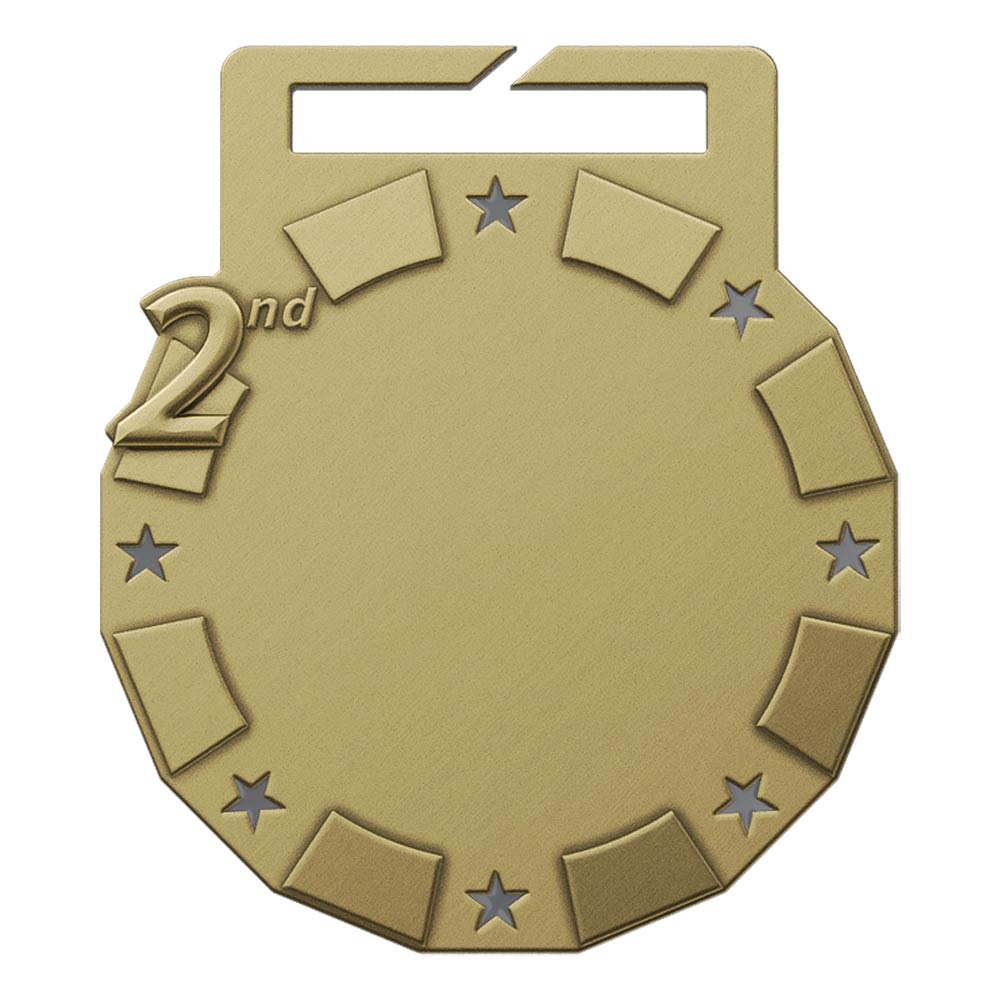2nd Place Dream and Passion Soccer Medal Antique Gold
