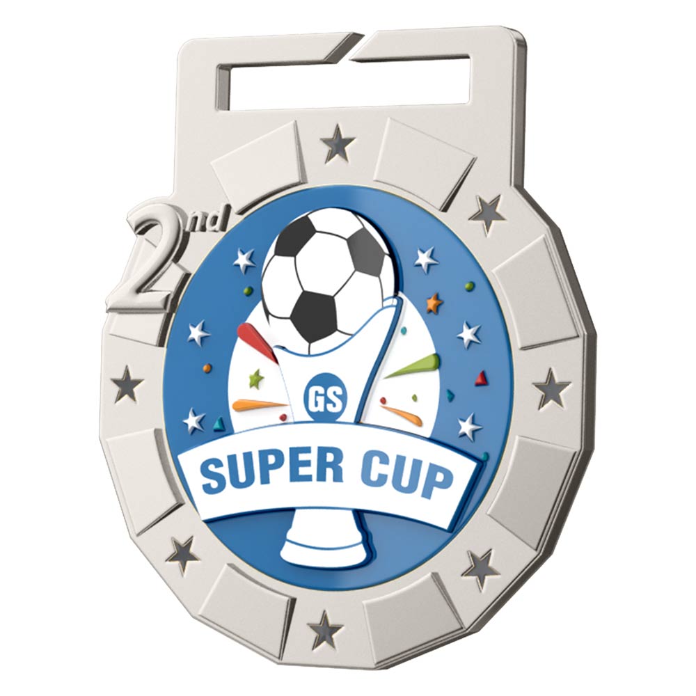 Super Cup Soccer 2nd Place Medal detail Super Cup Soccer 2nd Place Medal detail