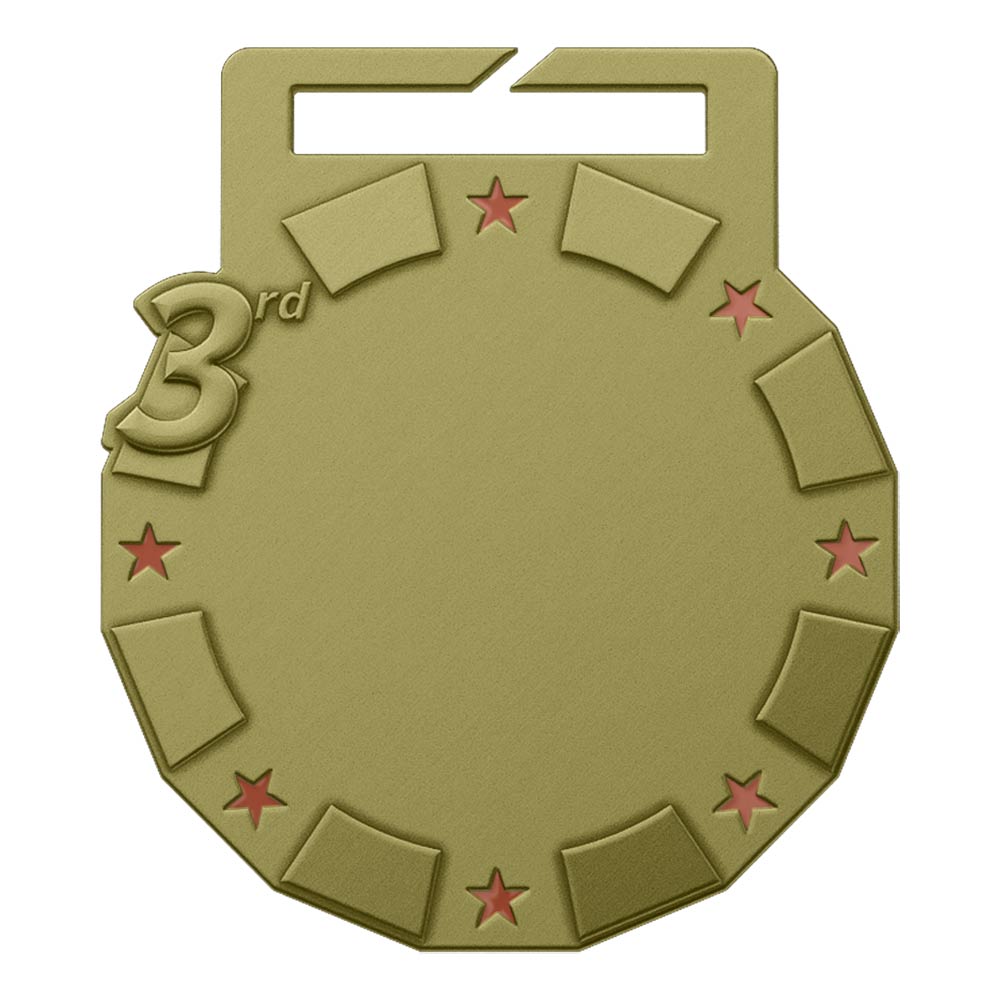 Super Cup Soccer 3rd Place Medal Antique Bronze