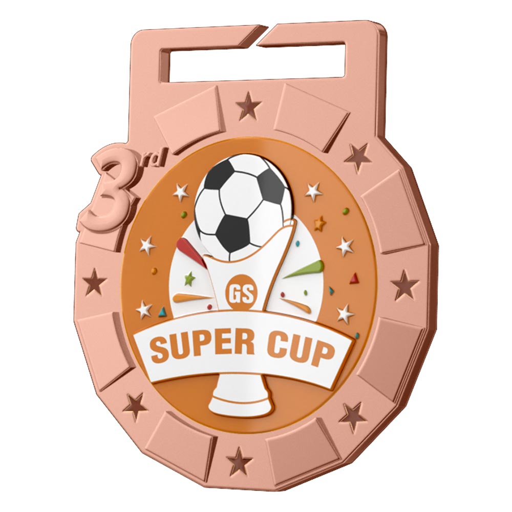 Super Cup Soccer 3rd Place Medal detail