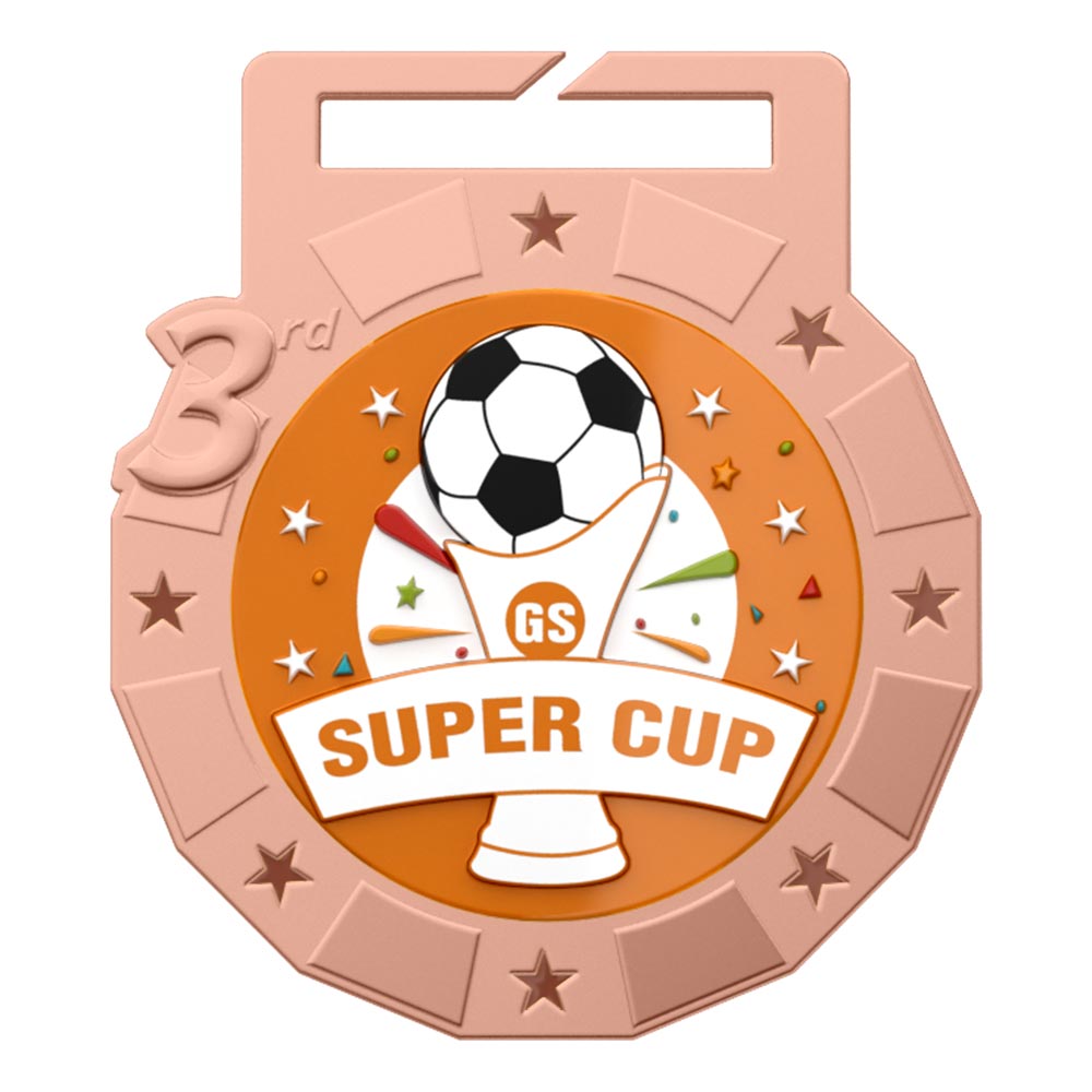 Super Cup Soccer 3rd Place Medal front