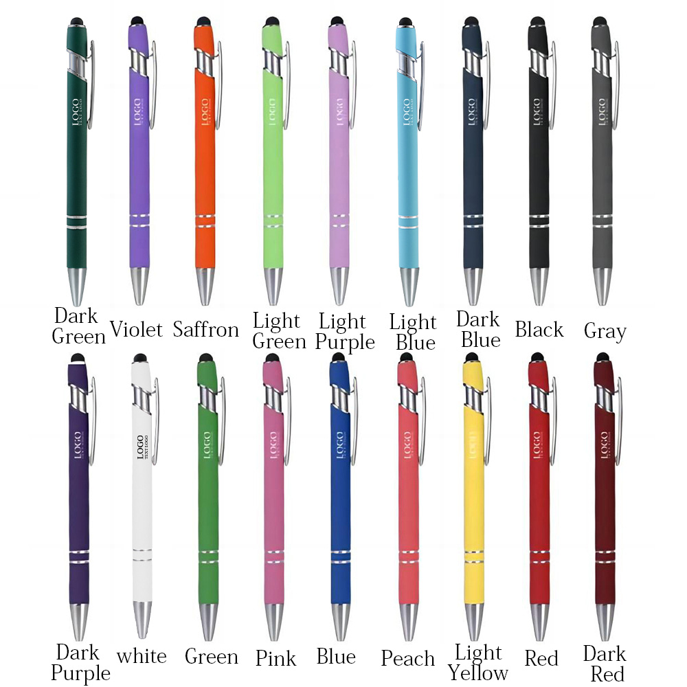 Custom Rubber Coated Stylus Ballpoint Pen Custom Rubber Coated Stylus Ballpoint Pen