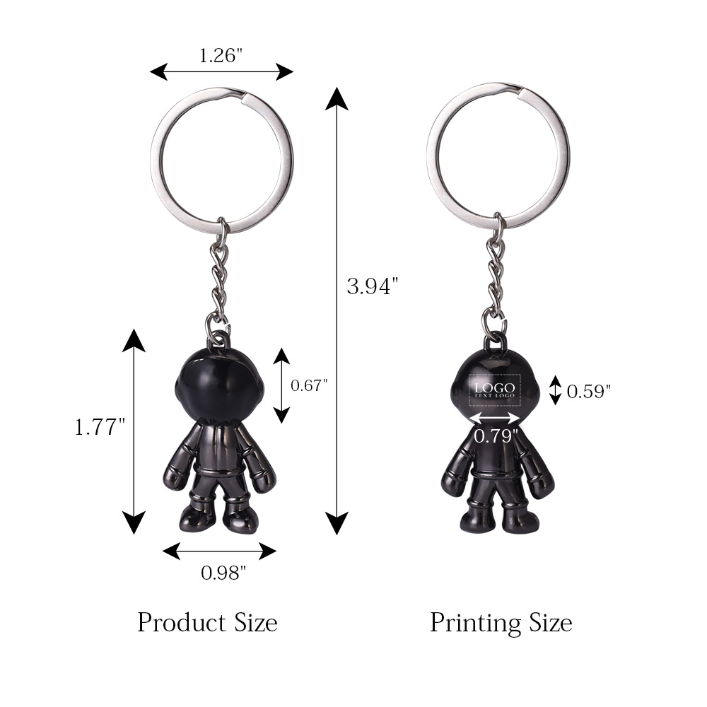 Metal 3D Astronaut Key Chain Pendant