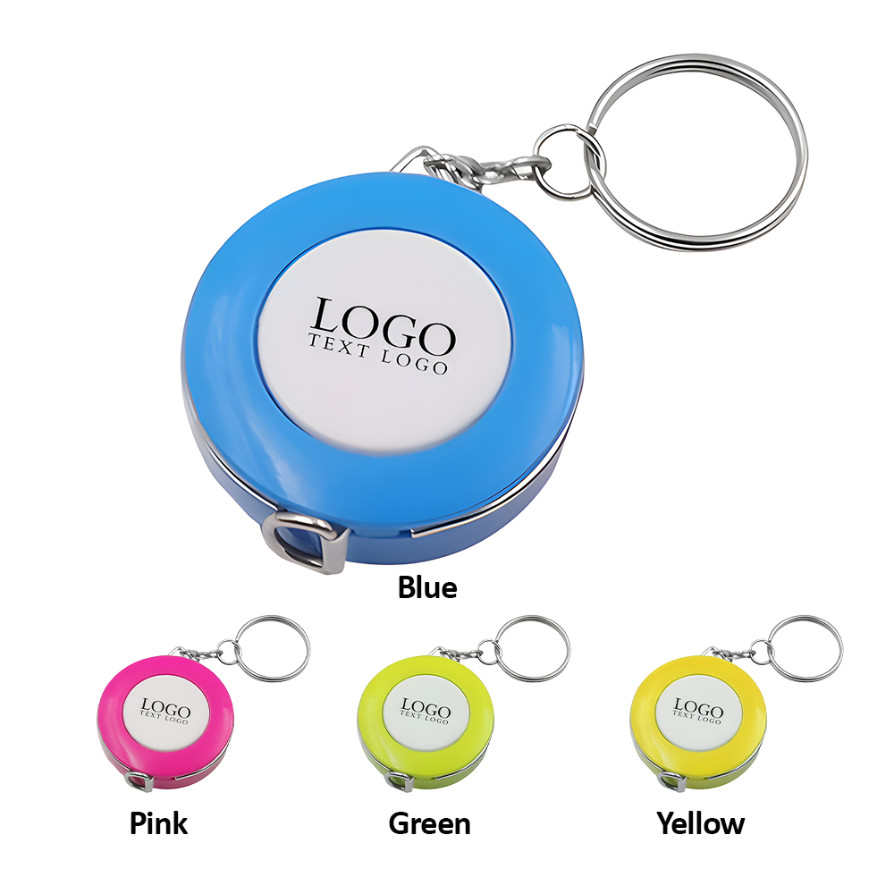 Retractable Plastic Round Tape Measure Keychain Retractable Plastic Round Tape Measure Keychain