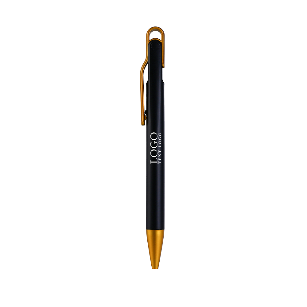 Customizable Plastic Spray paint Click Pen-yellow with logo