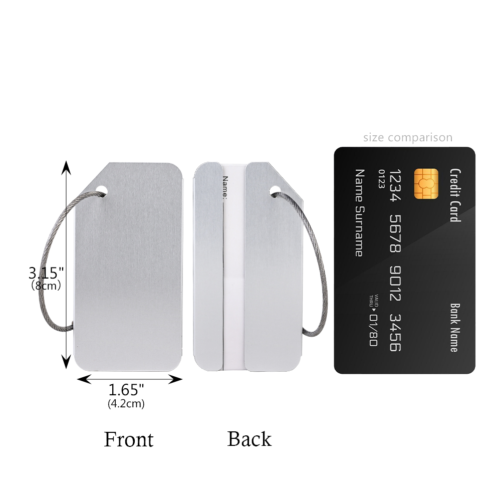 Aluminum Luggage Tag with Name Card